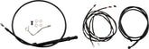 Burly Brand Cntrl Kit 13 Bagger Blk Apehanger Cable/Line Kits Burly Brand