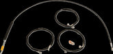 La Choppers Handlebar Cable/Brake Line Kit Stock Ape Hanger Handlebars Black Vinyl Brake & Clutch Lines La Choppers