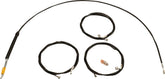 La Choppers Handlebar Cable/Brake Line Kit 18" 20" Ape Hanger Handlebars Black Vinyl Brake & Clutch Lines La Choppers