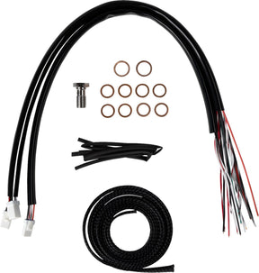 La Choppers Handlebar Cable/Brake Line Kit Complete Stock Handlebars Stainless Brake & Clutch Lines La Choppers