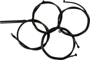 La Choppers Handlebar Cable/Brake Line Kit Complete Stock Handlebars Midnight Brake & Clutch Lines La Choppers