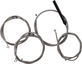 La Choppers Handlebar Cable/Brake Line Kit Complete 12" 14" Handlebars Stainless Brake & Clutch Lines La Choppers