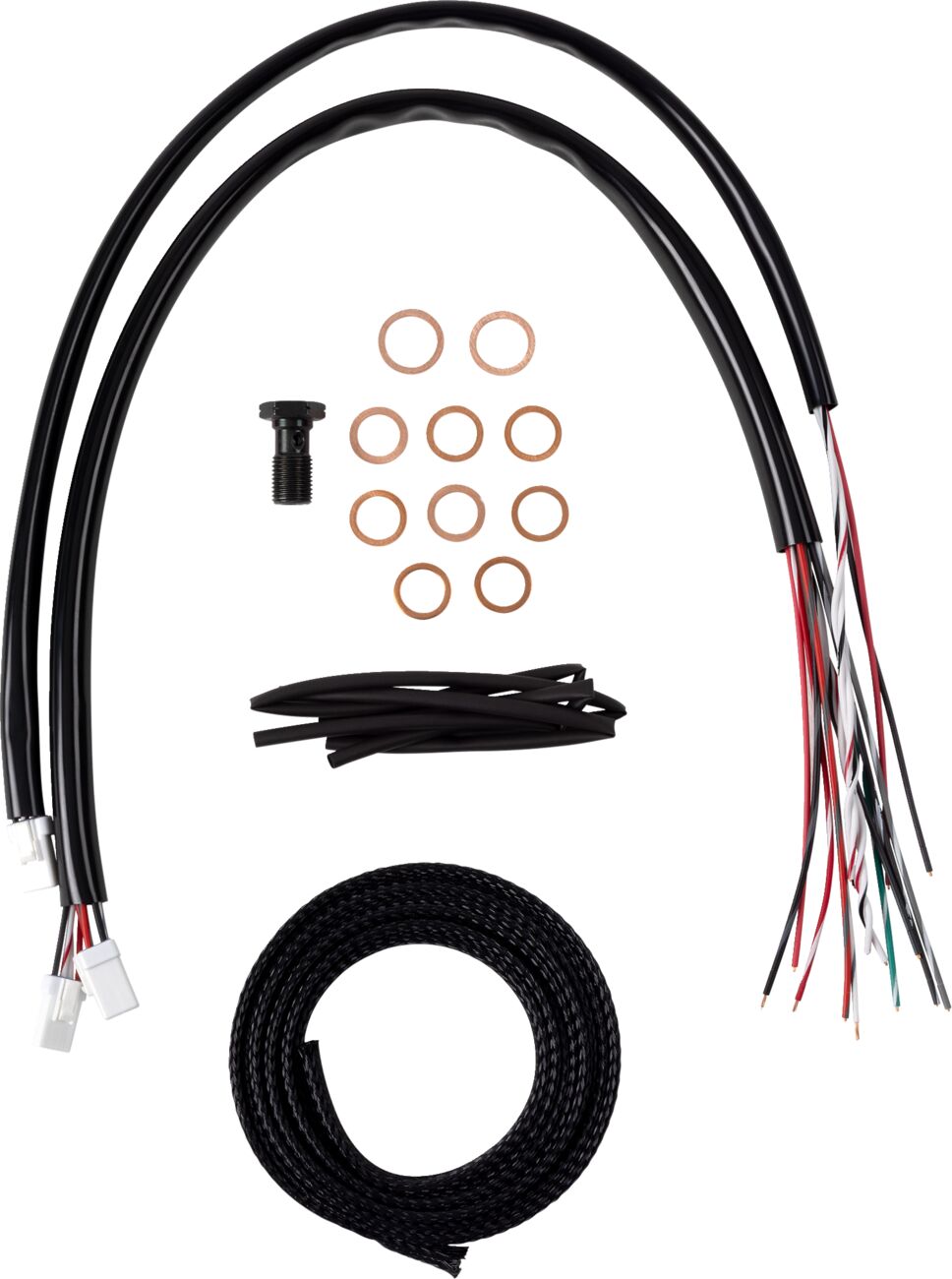 La Choppers Handlebar Cable/Brake Line Kit Complete 12" 14" Handlebars Midnight Brake & Clutch Lines La Choppers