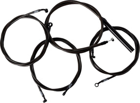 La Choppers Handlebar Cable/Brake Line Kit Complete 15" 17" Handlebars Midnight Brake & Clutch Lines La Choppers