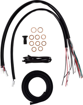 La Choppers Handlebar Cable/Brake Line Kit Complete 15" 17" Handlebars Midnight Brake & Clutch Lines La Choppers