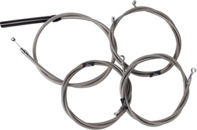 La Choppers Handlebar Cable/Brake Line Kit Complete 18" 20" Handlebars Stainless Brake & Clutch Lines La Choppers