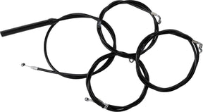 La Choppers Handlebar Cable/Brake Line Kit Complete 18" 20" Handlebars Black Vinyl Brake & Clutch Lines La Choppers