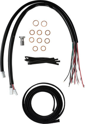 La Choppers Handlebar Cable/Brake Line Kit Complete 18" 20" Handlebars Black Vinyl Brake & Clutch Lines La Choppers