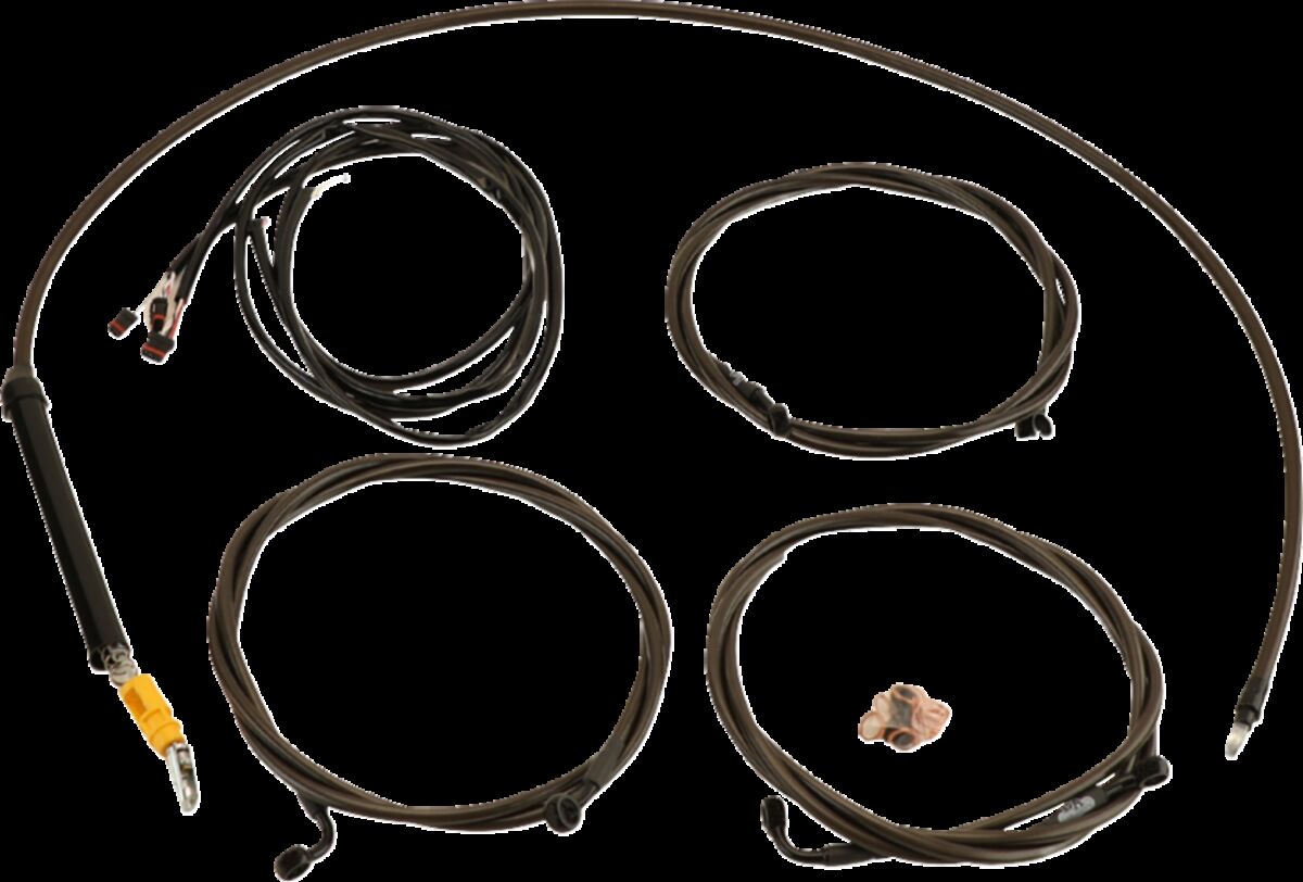 La Choppers Cable Kit Stock Handlebars Midnight Brake & Clutch Lines La Choppers