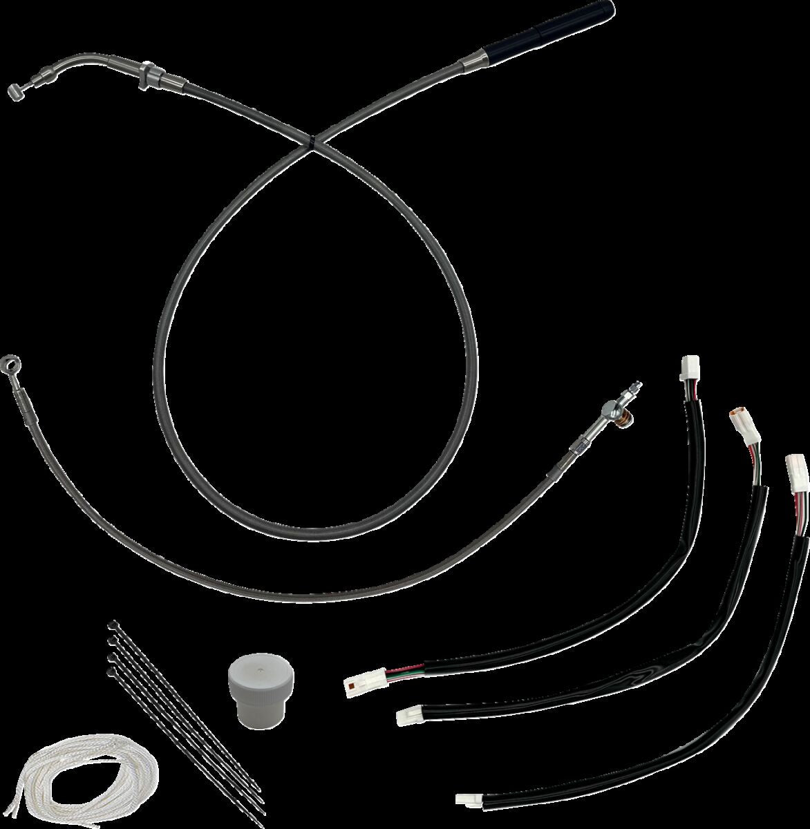 Fat Baggers Inc. Ez Install Kt H Bar Plus 4" Flhx, Flhxse Braided Brake & Clutch Lines Fat Baggers Inc.