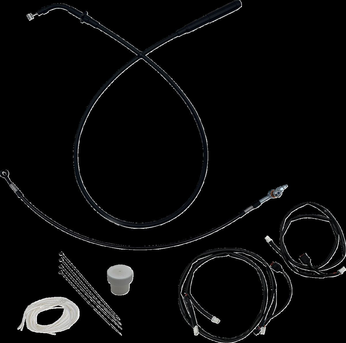 Fat Baggers Inc. Ez Install Kt H Bar Plus 8" Flhx, Flhxse Black Brake & Clutch Lines Fat Baggers Inc.
