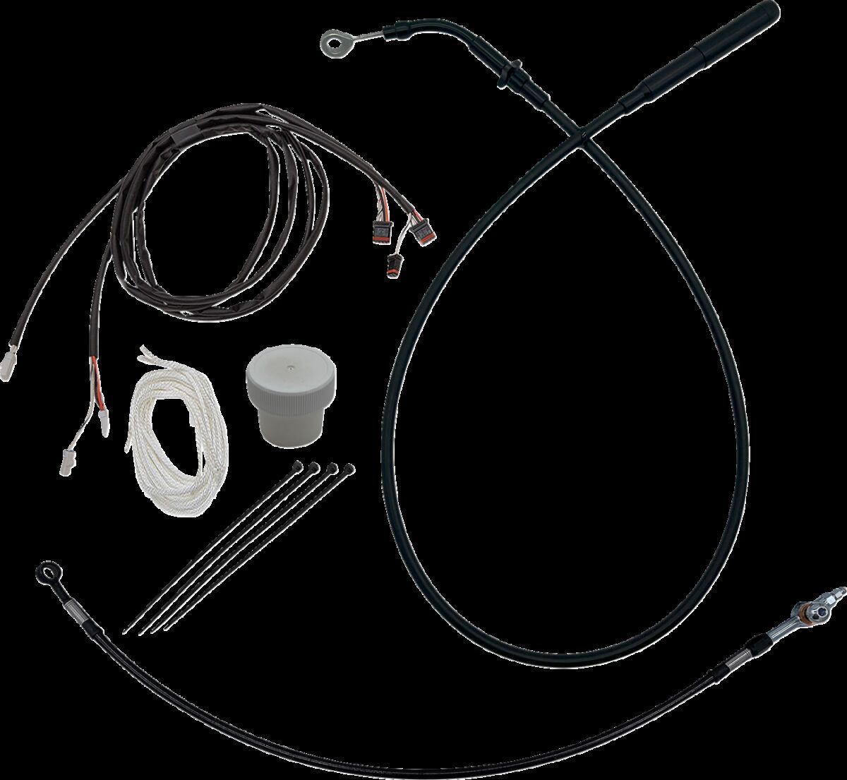 Fat Baggers Inc. Ez Install Kt H Bar Plus 8" Flht, Flhx Models 21 23 Blk Brake & Clutch Lines Fat Baggers Inc.