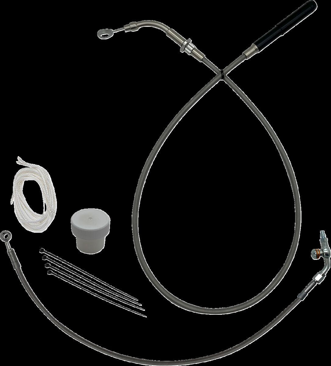 Fat Baggers Inc. Ez Install Kt H Bar Plus 4" Fltr Models 21 23 Braid Brake & Clutch Lines Fat Baggers Inc.