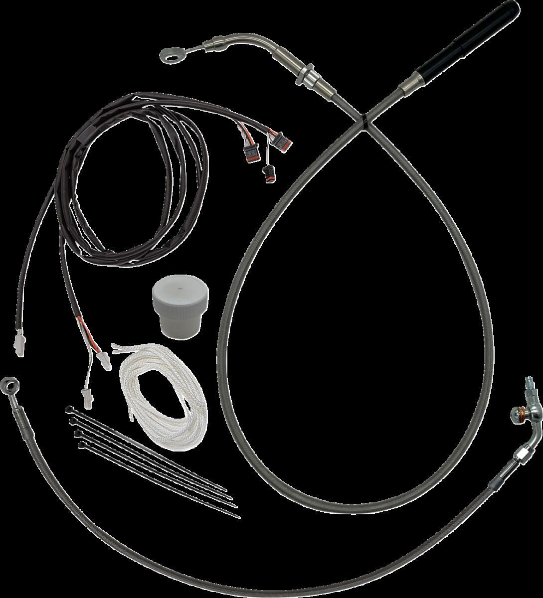 Fat Baggers Inc. Ez Install Kt H Bar Plus 6" Fltr Models 21 23 Braid Brake & Clutch Lines Fat Baggers Inc.