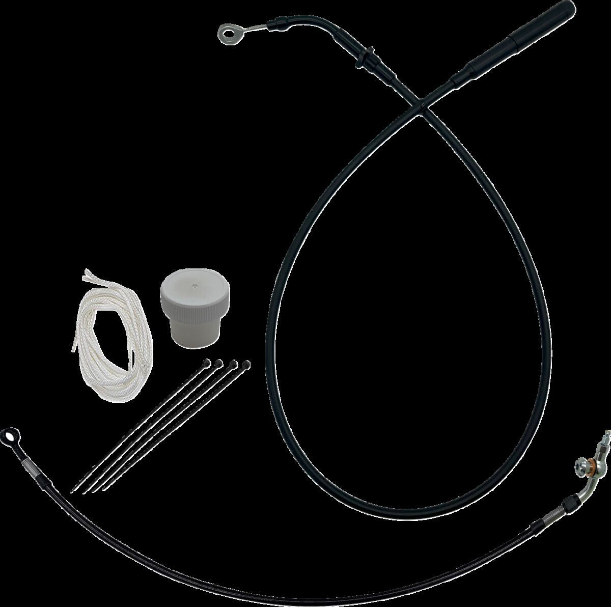 Fat Baggers Inc. Ez Install Kt H Bar Plus 4" Fltr Models 21 23 Blk Brake & Clutch Lines Fat Baggers Inc.