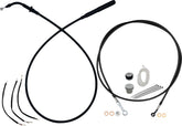 Fat Baggers Inc. Ez Kt Full Len 10 Bars Bk Viny CLUTCH & BRAKE CABLE/HOSE KITS Fat Baggers Inc.