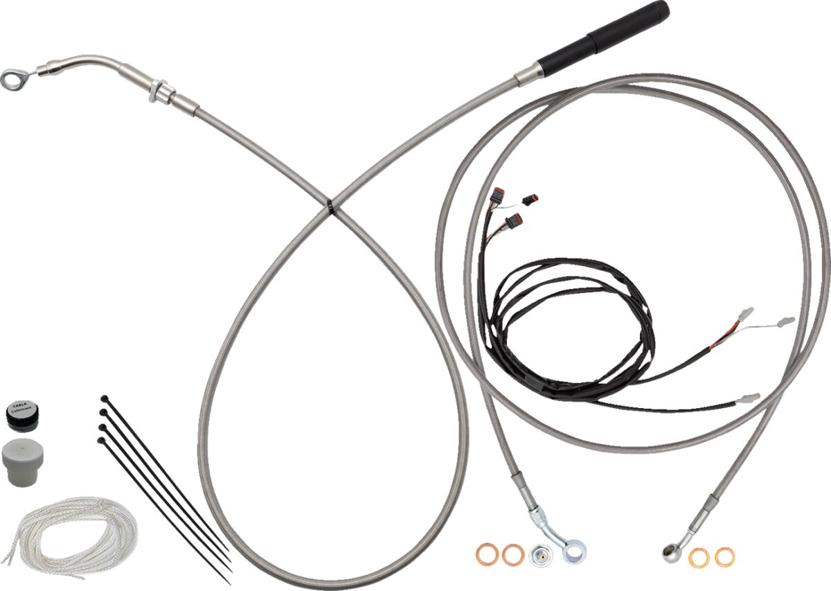 Fat Baggers Inc. Ez Kt Full Len 10 Bars CLUTCH & BRAKE CABLE/HOSE KITS Fat Baggers Inc.