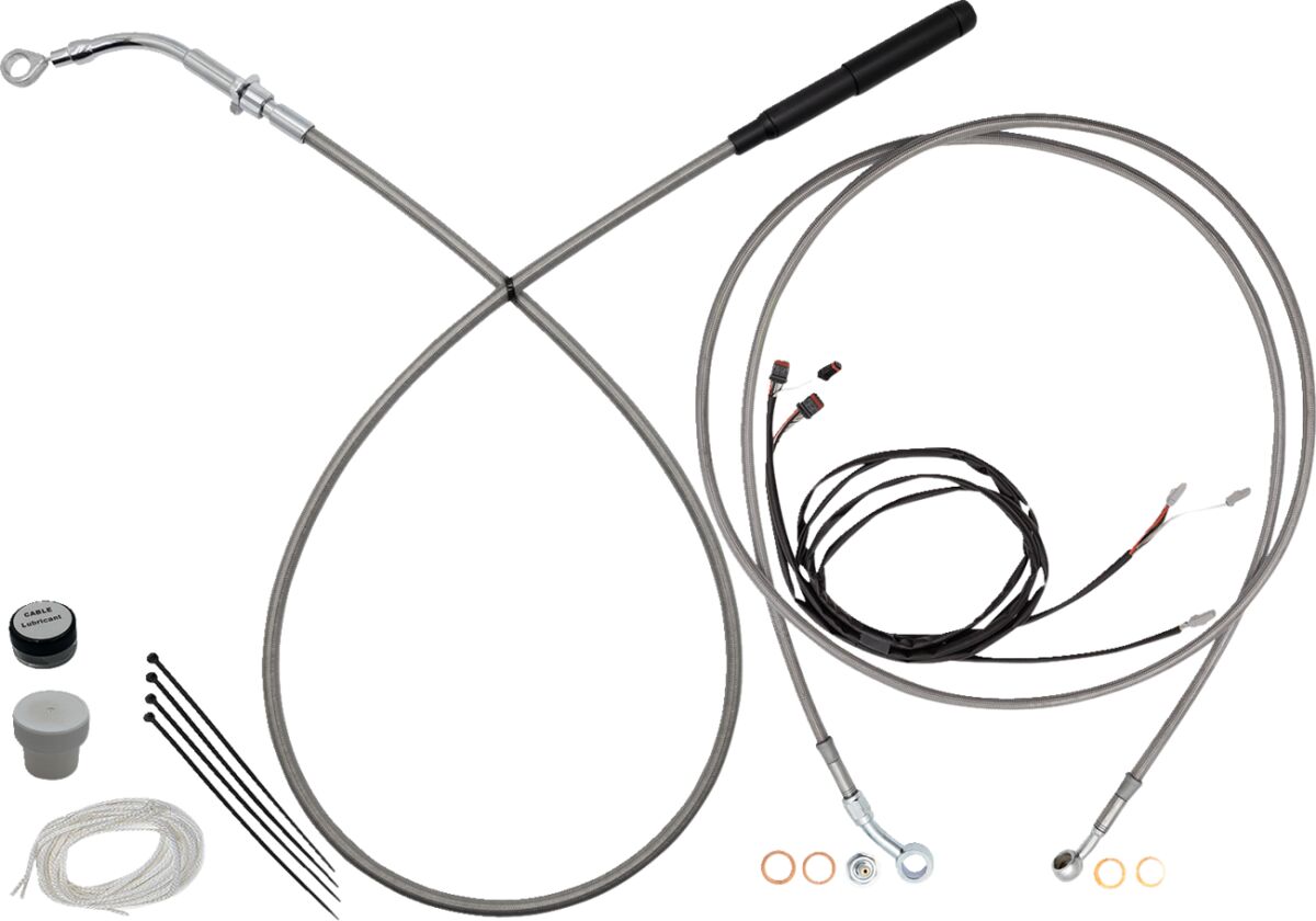 Fat Baggers Inc. Ez Kt Full Len 10 Bars Cr CLUTCH & BRAKE CABLE/HOSE KITS Fat Baggers Inc.