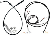 Fat Baggers Inc. Ez Kt Full Len 10 Bars Bk Viny CLUTCH & BRAKE CABLE/HOSE KITS Fat Baggers Inc.