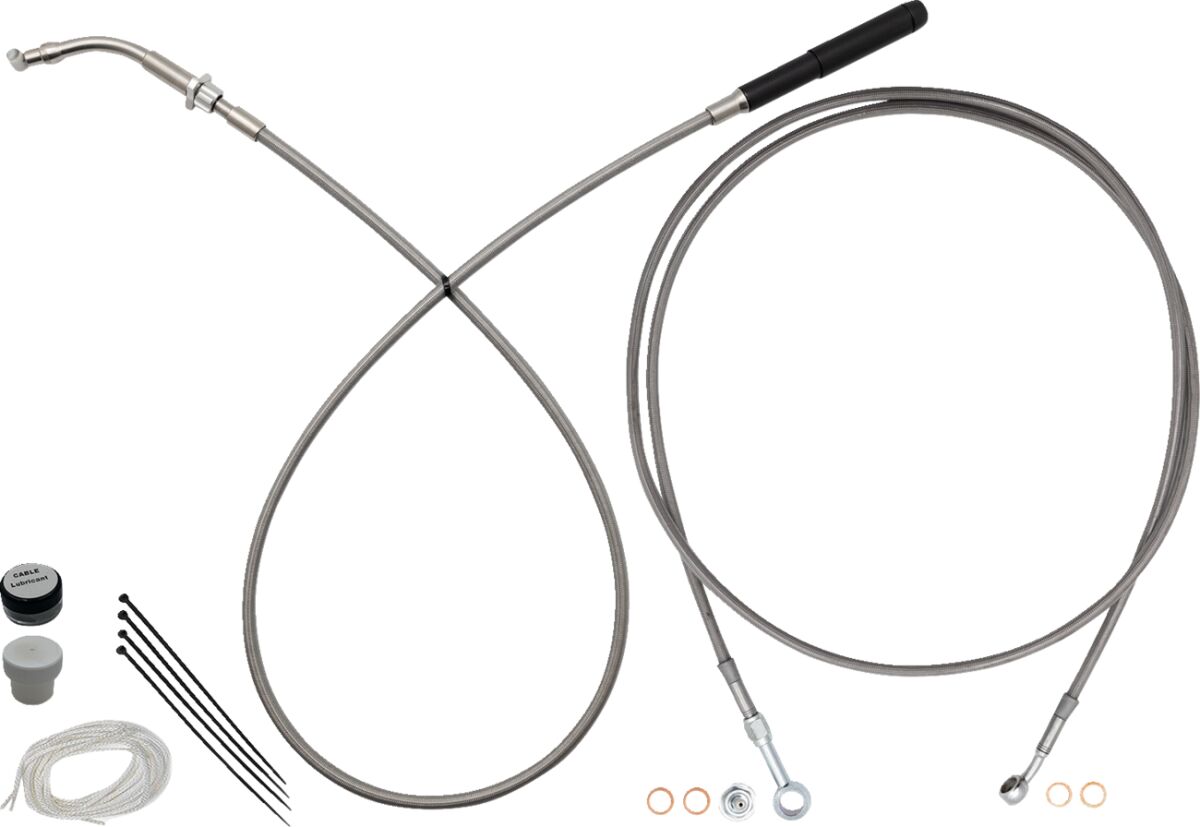 Fat Baggers Inc. Ez Kt Full Len 14 Bars CLUTCH & BRAKE CABLE/HOSE KITS Fat Baggers Inc.