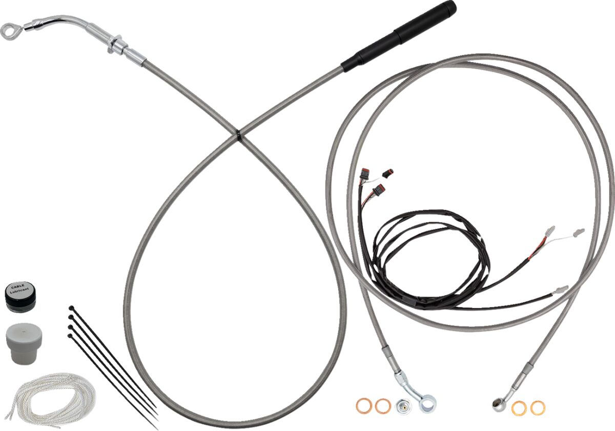 Fat Baggers Inc. Ez Instl Kt Upper Cltch Cbl Br CLUTCH & BRAKE CABLE/HOSE KITS Fat Baggers Inc.
