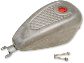 Drag Specialties Tank Gas Custom 3 Gallon Diamond Pattern Raw Gas Tank Drag Specialties