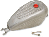 Drag Specialties Tank Gas Custom 3 Gallon Diamond Pattern Raw Gas Tank Drag Specialties
