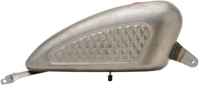 Drag Specialties Tank Gas Custom 3 Gallon Diamond Pattern Raw Gas Tank Drag Specialties