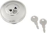 Drag Specialties Cap Vnt W/Lock Skl Chr Gas Cap Drag Specialties