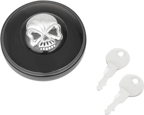 Drag Specialties Cap Vnt W/Lock Skl Blk Gas Cap Drag Specialties