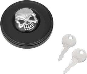Drag Specialties Cap N Vnt W/Lock Skl Blk Gas Cap Drag Specialties