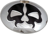 Drag Specialties Door Fuel Split Skull Chrome Gas Cap Drag Specialties