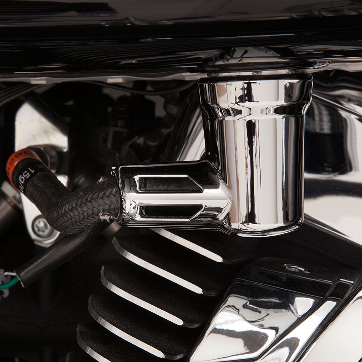 Ciro Fuel Line Fitting Cover Chrome Gas Tank Valves & Petcocks Ciro
