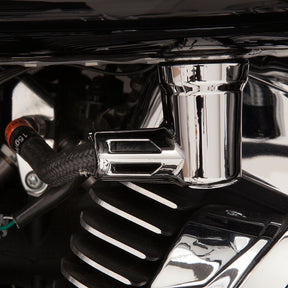 Ciro Fuel Line Fitting Cover Chrome Gas Tank Valves & Petcocks Ciro