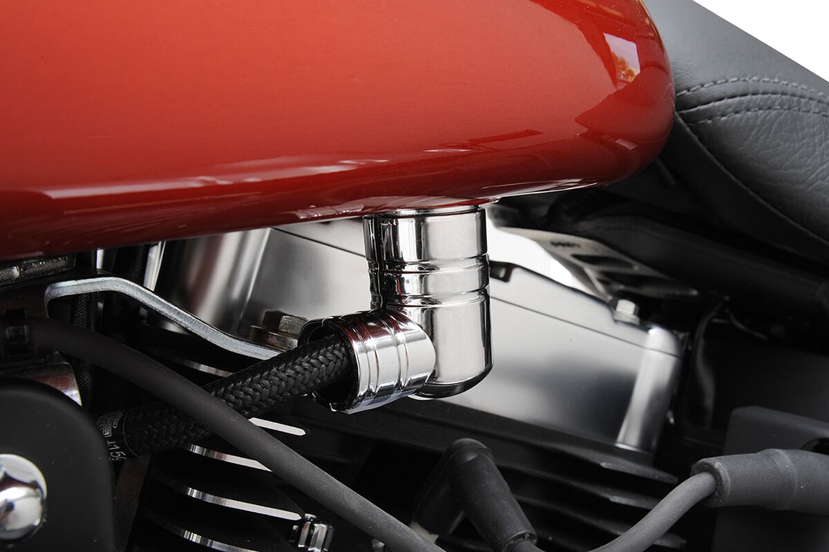 Drag Specialties Fuel Line Fitting Cover Chrome For Efi Models Fuel Line Drag Specialties