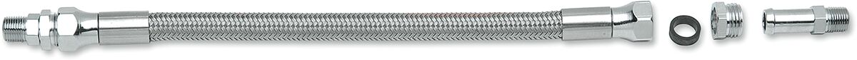 Drag Specialties 11 Ss Oil Line W/Fittings Oil Line Drag Specialties
