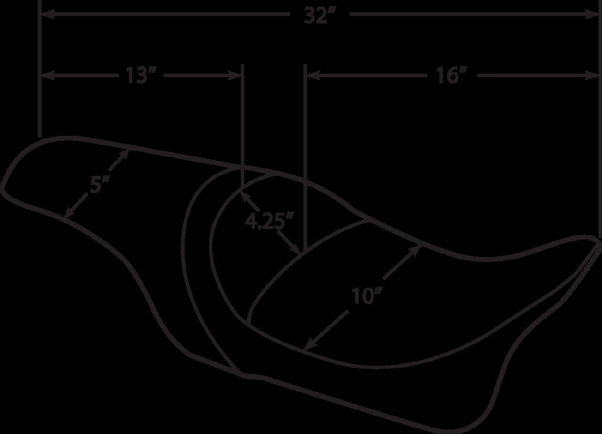Drag Specialties Seats Seat Pred Smooth Flt/Hr SEATS-FOR HARLEY DRESSER/TOURI Drag Specialties