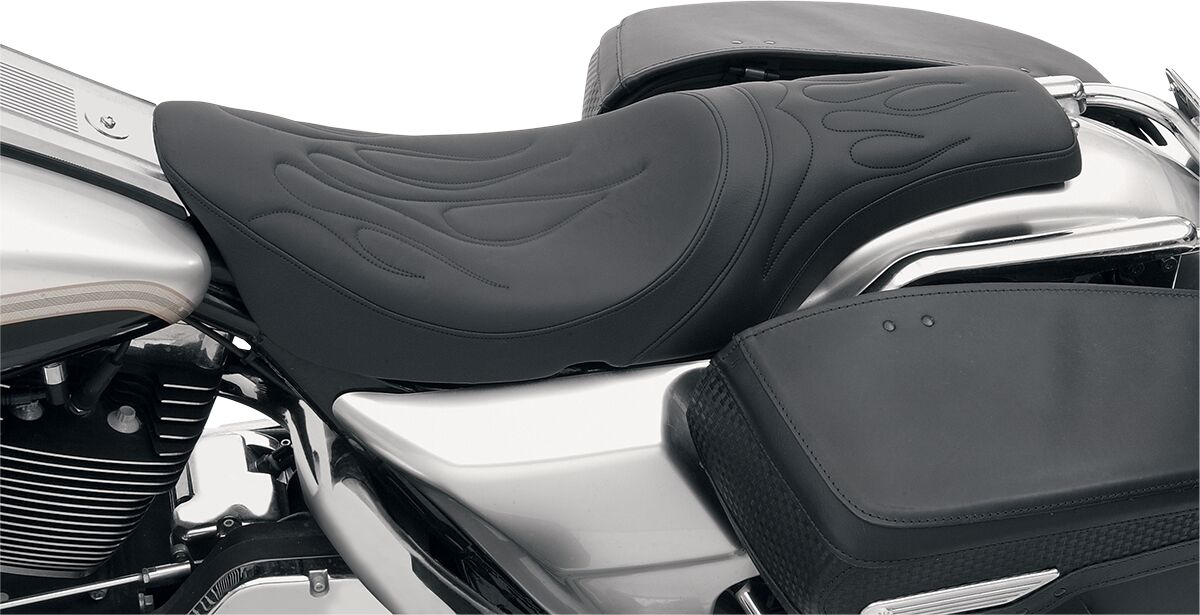 Drag Specialties Seats Seat Pred Flame Flt/Hr SEATS-FOR HARLEY DRESSER/TOURI Drag Specialties