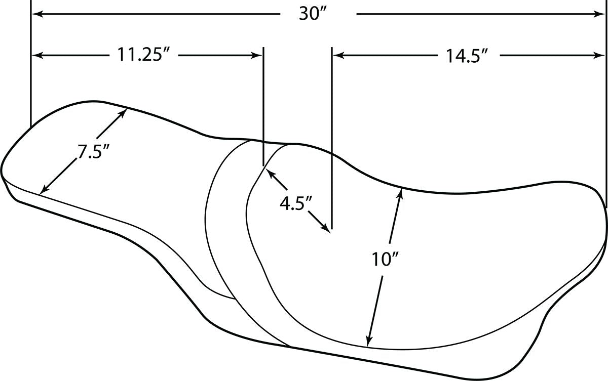 Drag Specialties Seats Seat 2 Up Pred Sm 97 07 Fl SEATS-FOR HARLEY DRESSER/TOURI Drag Specialties
