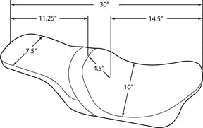 Drag Specialties Seats Seat 2 Up Pred Sm 97 07 Fl SEATS-FOR HARLEY DRESSER/TOURI Drag Specialties