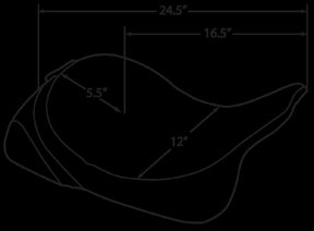 Drag Specialties Seats Seat Solo Dbr Mld97 07 Flt SEATS-FOR HARLEY DRESSER/TOURI Drag Specialties