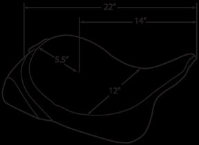 Drag Specialties Seats Seat Solo Dbr Mld97 07 Flh SEATS-FOR HARLEY DRESSER/TOURI Drag Specialties