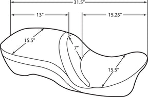 Drag Specialties Seats Seat 1" Lower Vinyl Black Seat Drag Specialties Seats