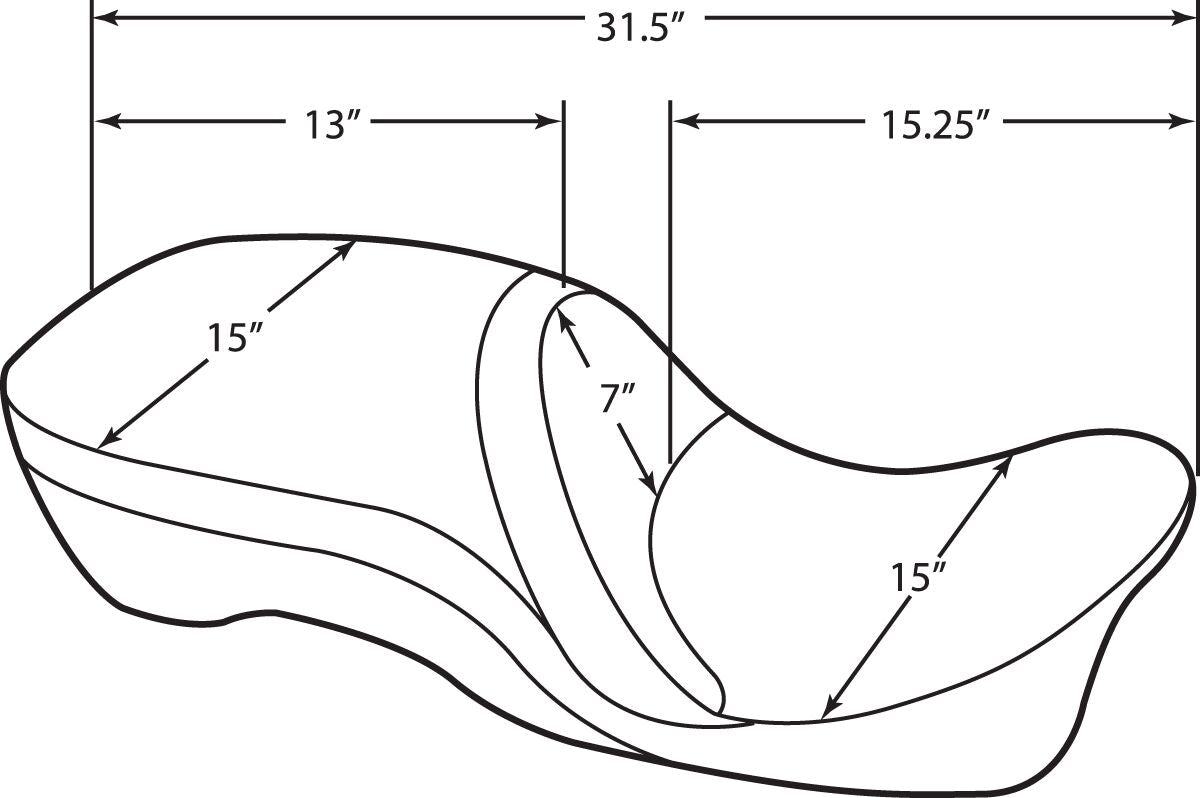 Drag Specialties Seats Seat 1" Lower Vinyl Black Seat Drag Specialties