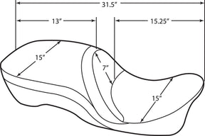 Drag Specialties Seats Seat 1" Lower Vinyl Black Seat Drag Specialties