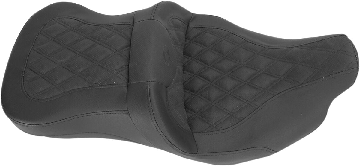 Heated Roadsofa LS Without Driver's Backrest Seat - 08+ Touring Seat Saddlemen