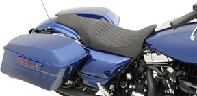 Drag Specialties Seats Seat Caballero Diamond Style Black Seat Drag Specialties Seats