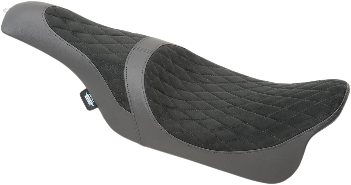 Drag Specialties Seats Seat Cabalero Forward Suede Diamond Black Seat Drag Specialties