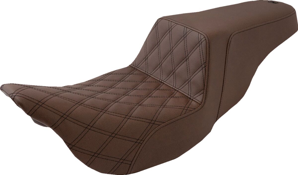 Step Up Front LS Seat, Brown - 08+ Touring FLHR/FLHT/FLHX/FLTR Seat Saddlemen
