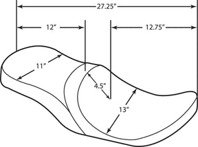 Drag Specialties Seats Seat Rzrback Tnk Lwtr Mld SEATS-FOR HARLEY DRESSER/TOURI Drag Specialties